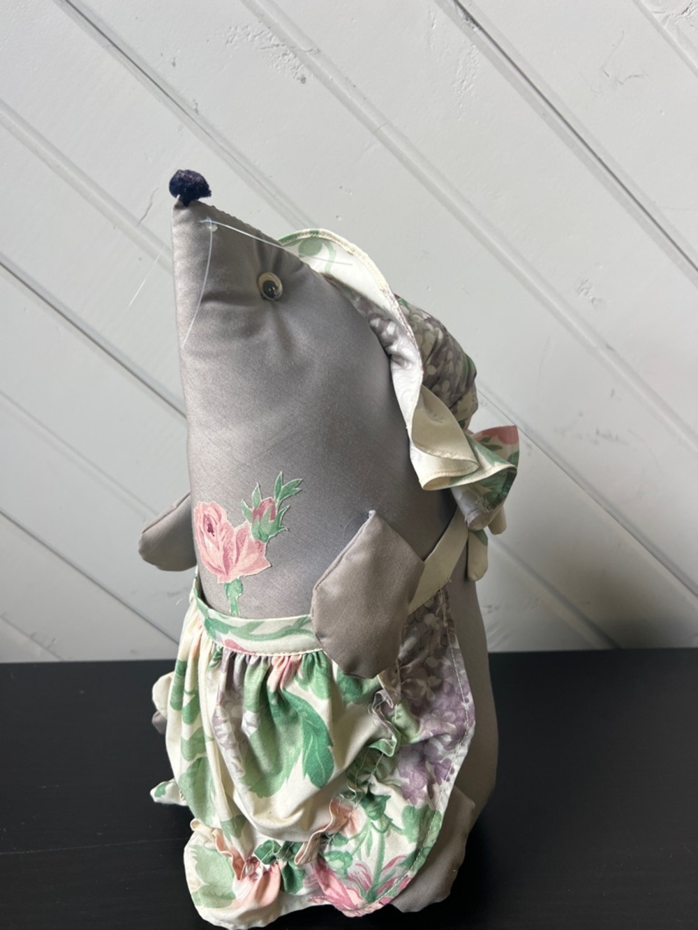Vintage Stiffed Mouse Door Stopper Country Home Decor